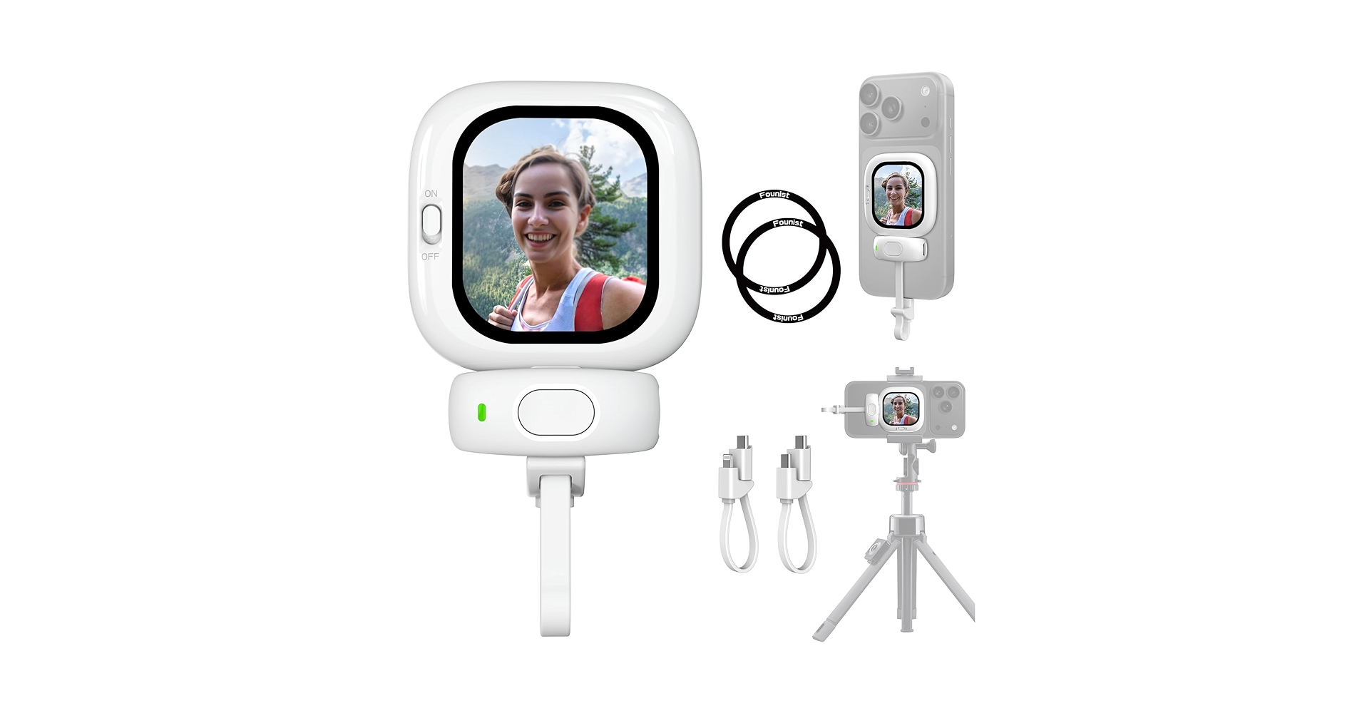 即発送　自撮りモニター Founist Vlogmate Mini iPhone Amazon.com: Founist Vlogmate Mini Phone Vlog Selfie Monitor